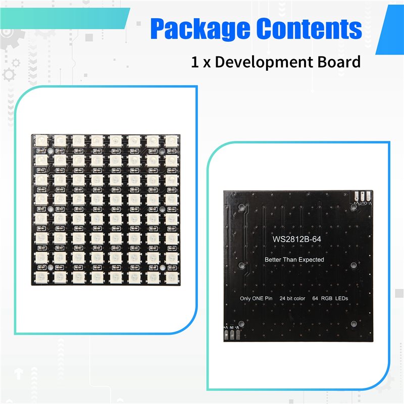 لوحة إضاءة LED ملونة بالكامل W - مراجعة Rgb Led Matrix 8X8 وسعره