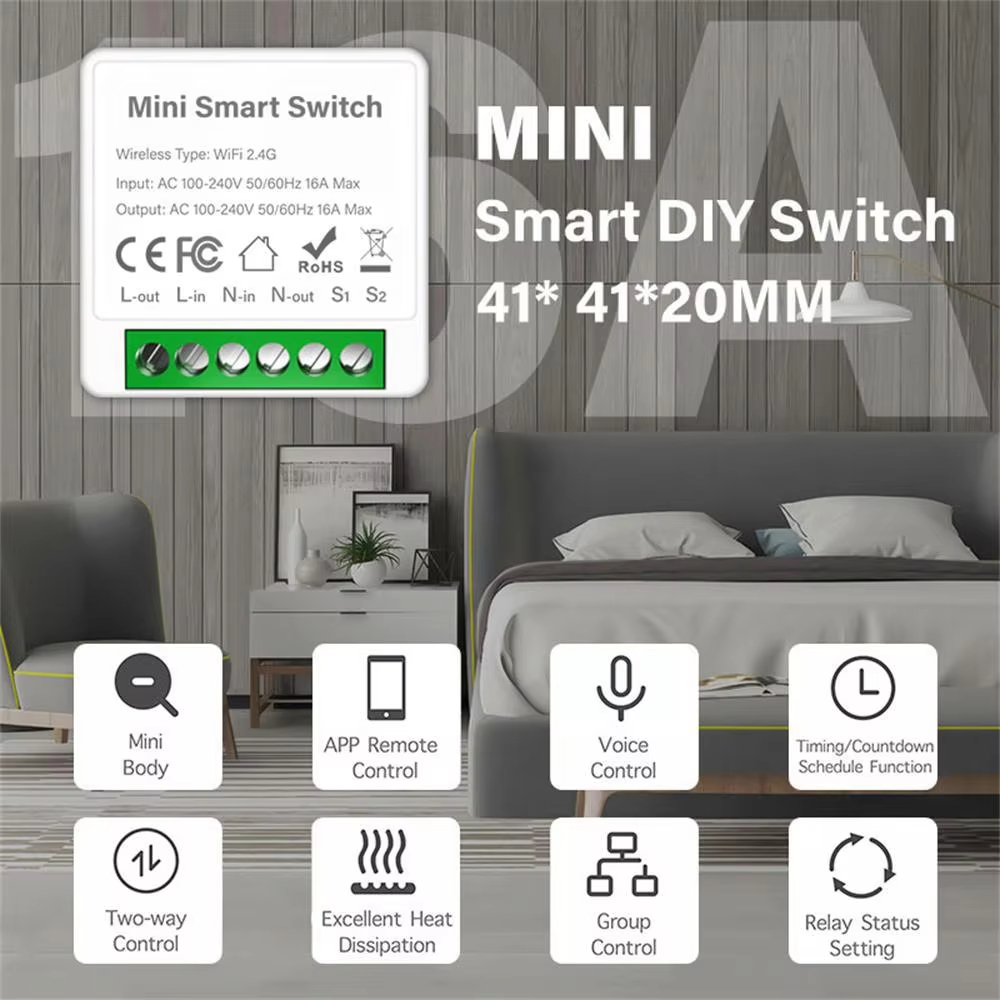 مفتاح ذكي صغير بتقنية واي فاي  - مراجعة Smart Home Automation Diy وسعره